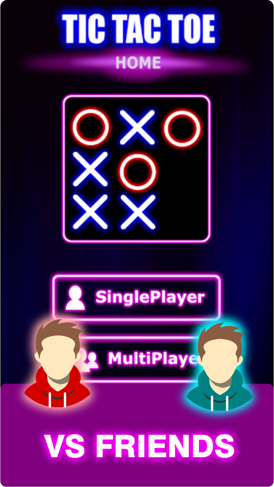 Tic Tac Toe Home : 2 Player XO ဖန်သားပြင်ဓာတ်ပုံ 3