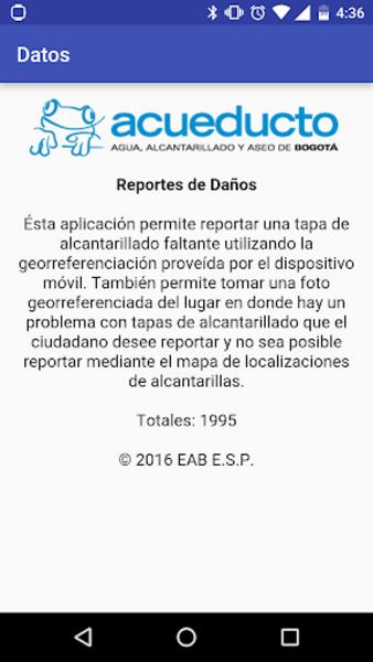 Reporte Daños EAAB Screenshot 0