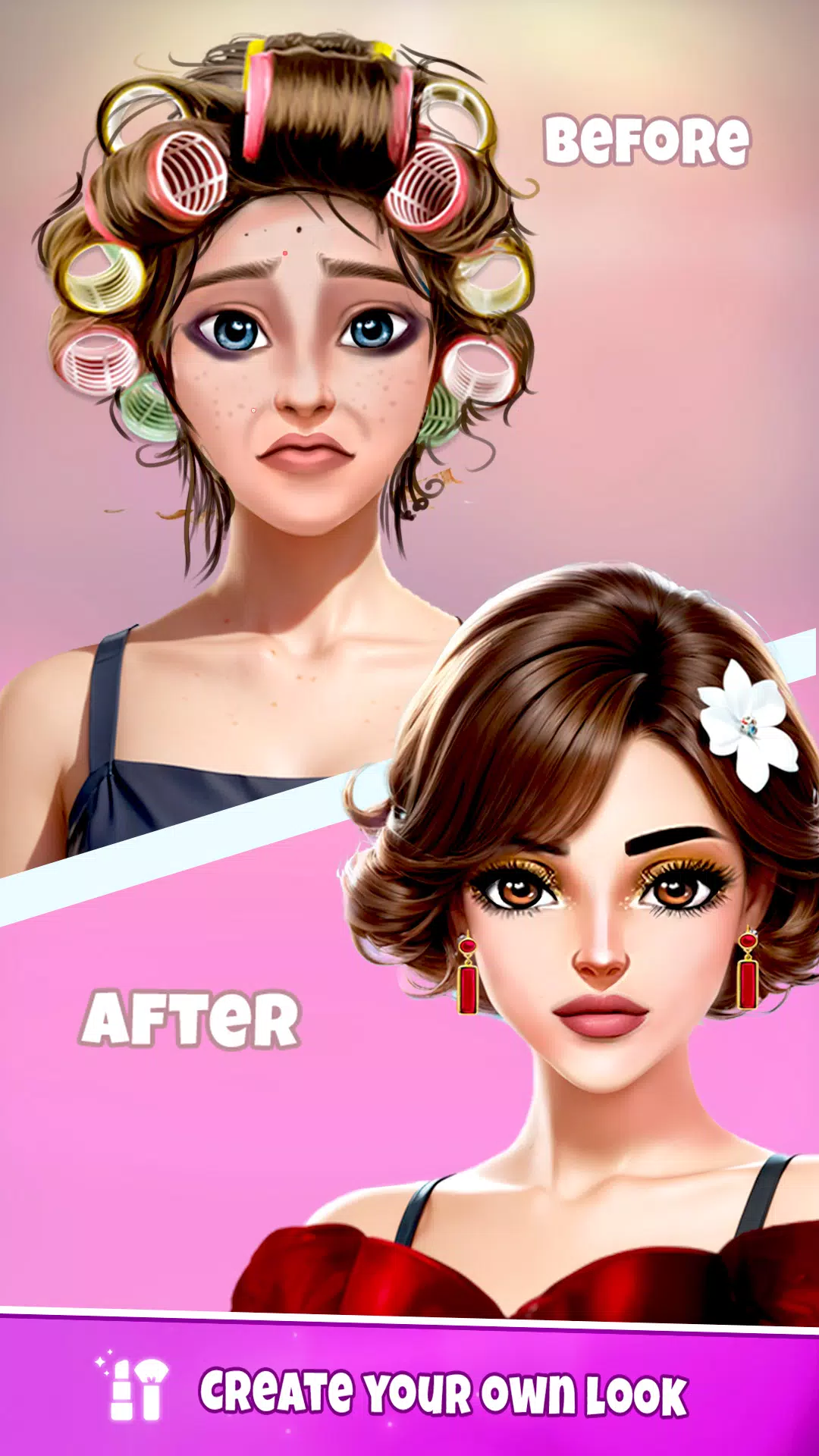 Fashion Dress Up, Makeup Game Ekran Görüntüsü 1