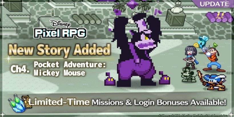 Disney Pixel RPG volta no tempo com a nova atualização Pocket Adventure: Mickey Mouse