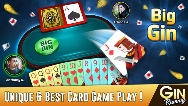 Gin Rummy Offline Card Game Ảnh chụp màn hình 2