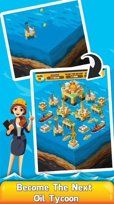 Oil Tycoon 2: Idle Miner Game स्क्रीनशॉट 2