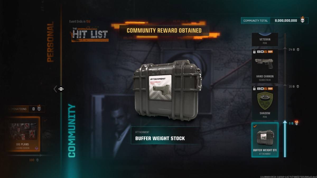 The Buffer WEight Stock dans Black Ops 6.