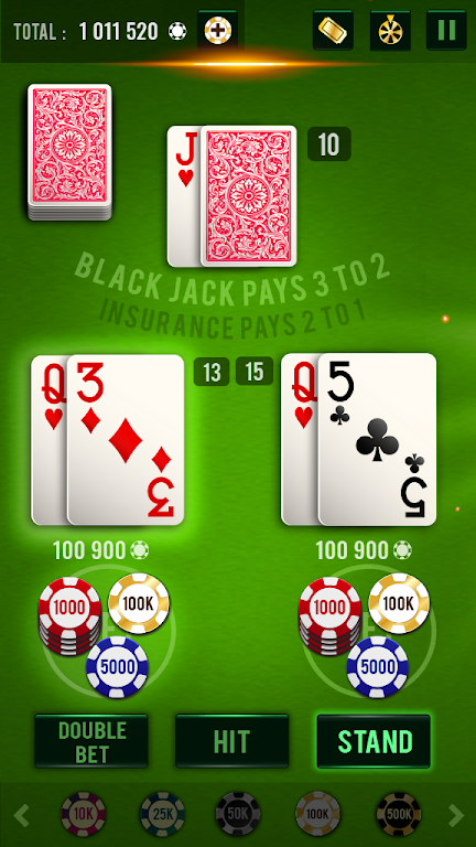 Blackjack 21 - Vegas Casino स्क्रीनशॉट 1