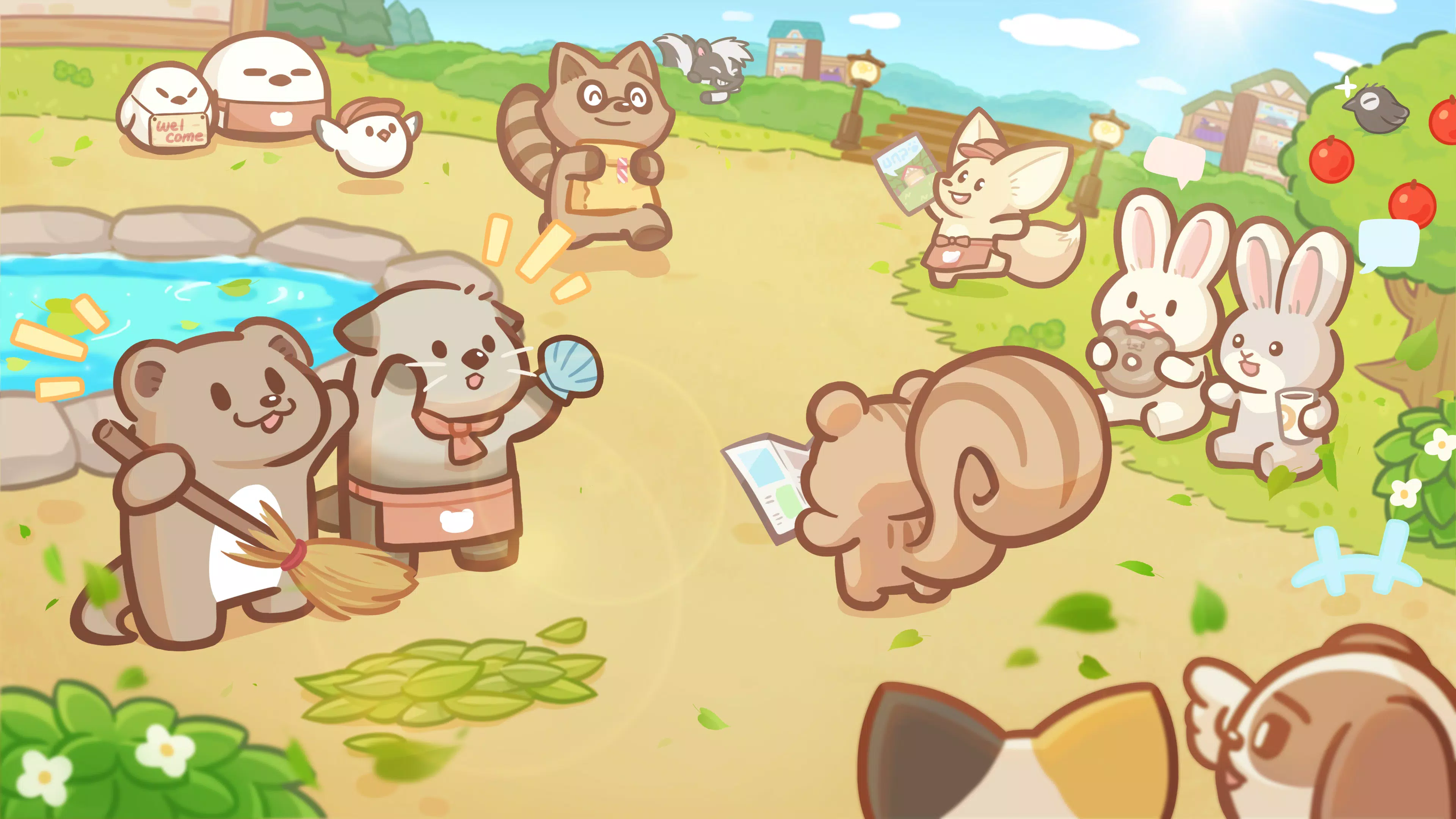 Welcome! Otter Town: cute game Captura de pantalla 0