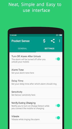 Pocket Sense - Theft Alarm App Screenshot 1