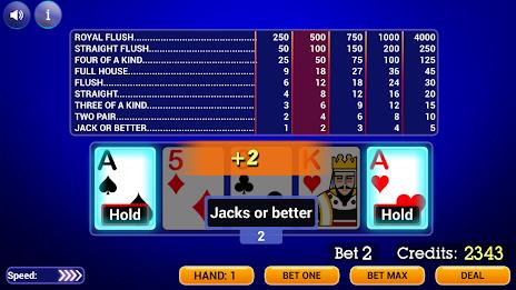 Video Poker: Multi Hand 螢幕截圖 1