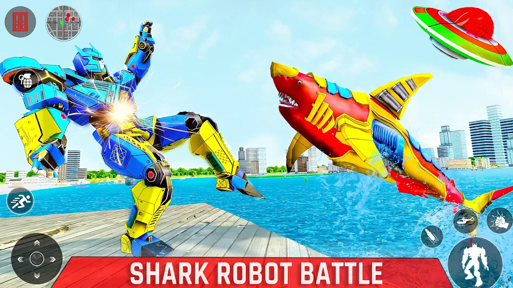 Shark Robot Transform Car Game ภาพหน้าจอ 3