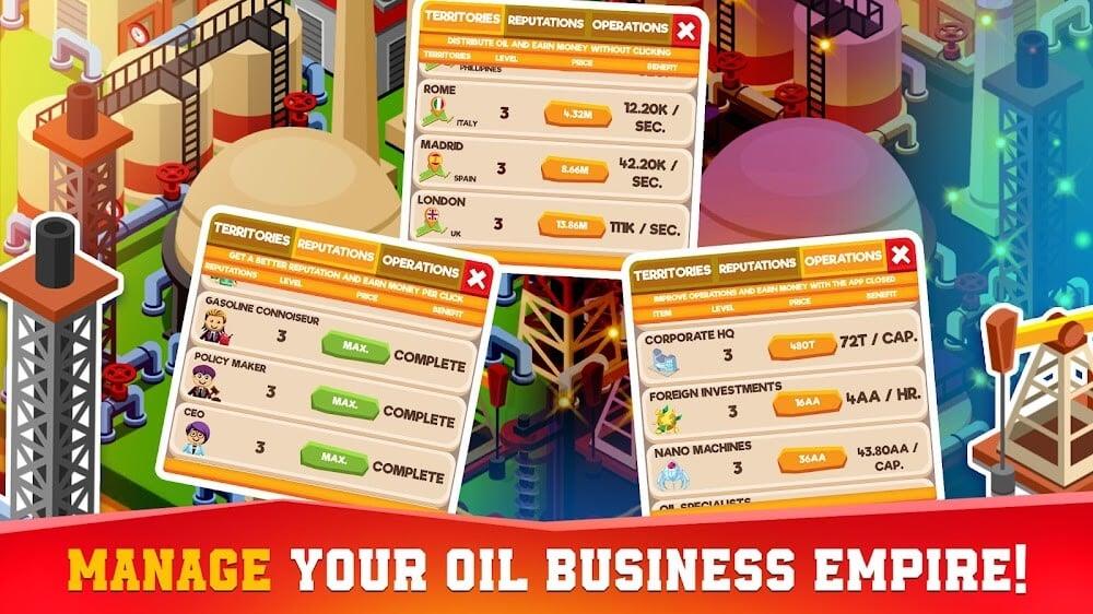 Oil Tycoon idle tap miner game应用截图第2张