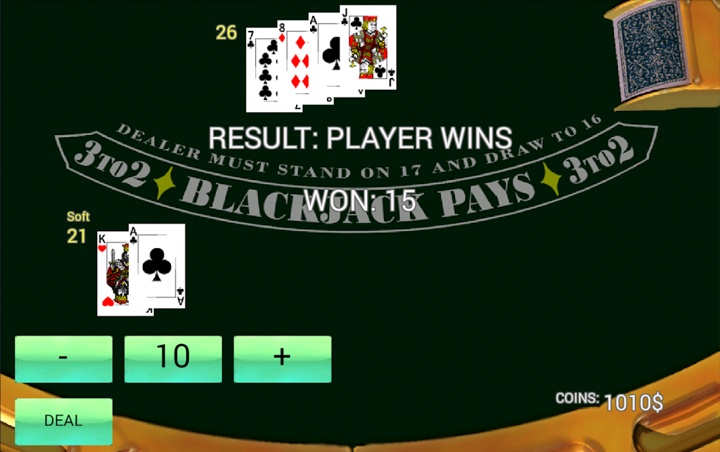 BlackJack Simulator Screenshot 2