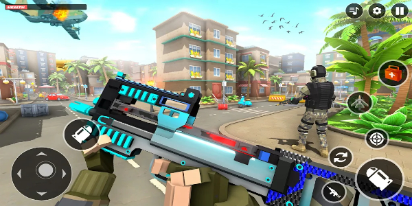 FPS War Poly Gun Shooting Game Screenshot 0