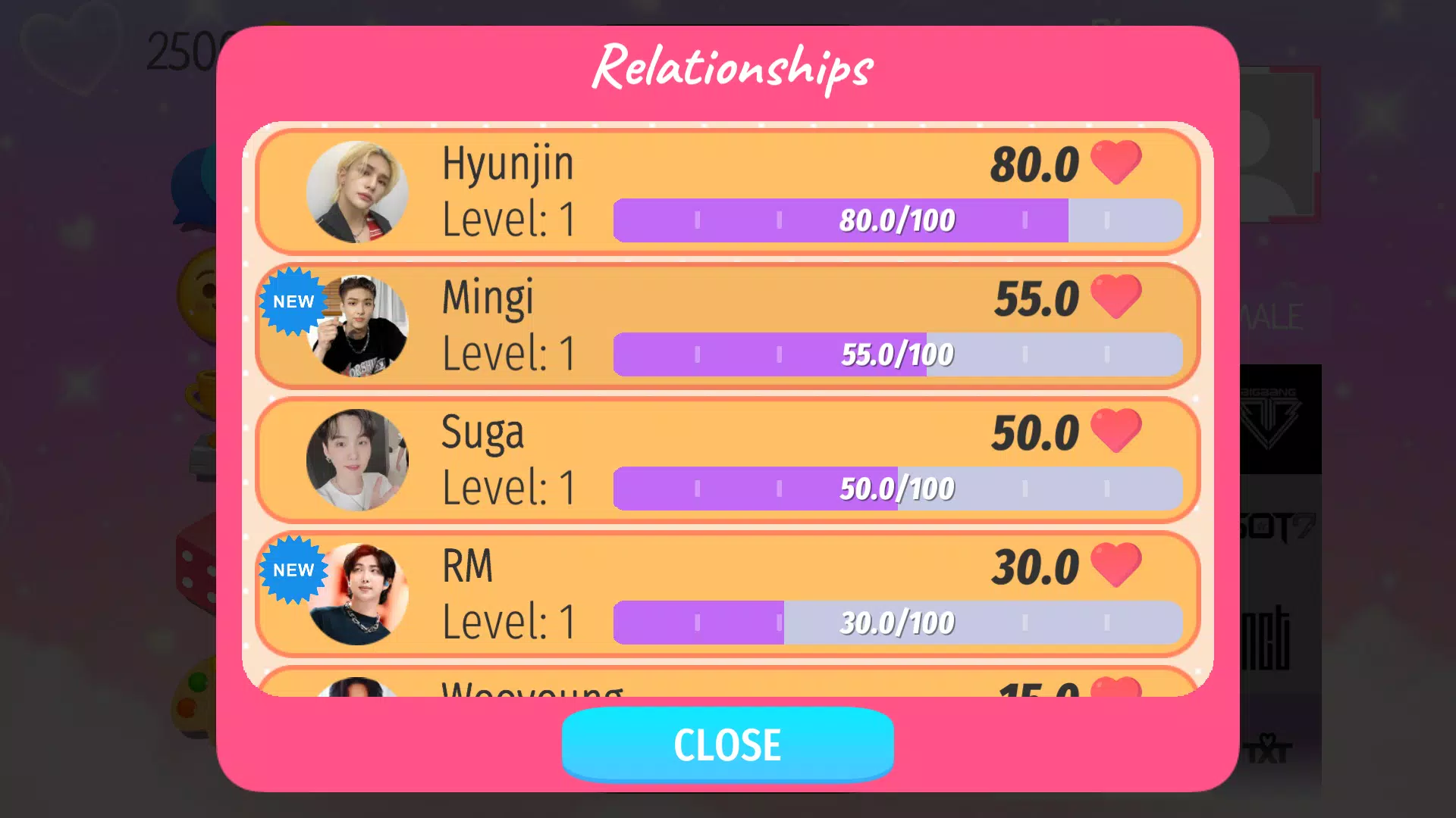 K-Pop Dating Game Schermafbeelding 3