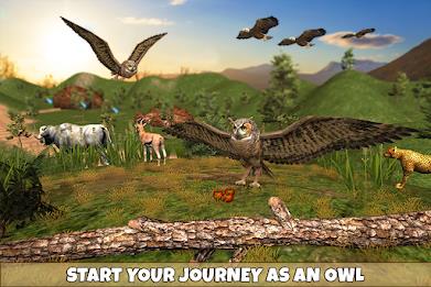 Owl Bird Simulator Birds Game 스크린샷 1