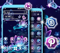 Neon Lotus Launcher Theme Ekran Görüntüsü 0