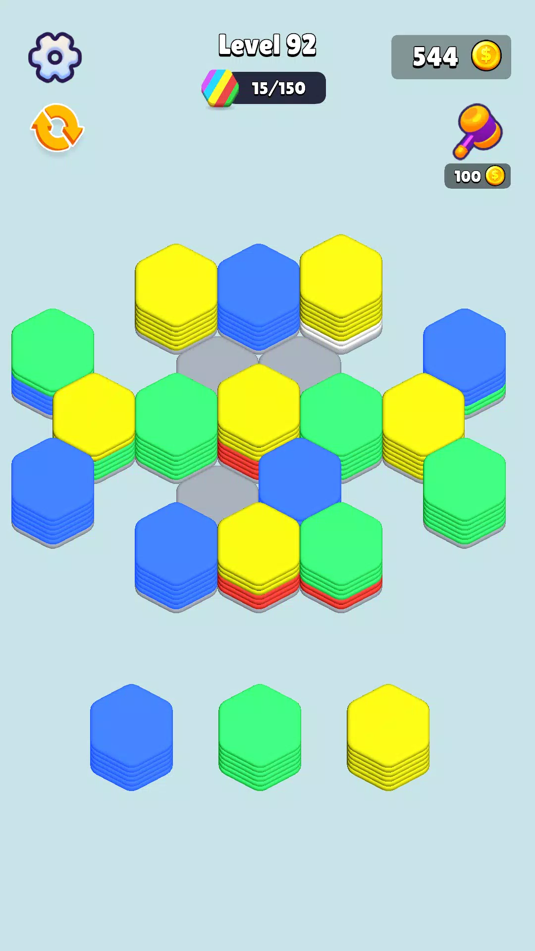 Stack Hexa Sort: Puzzle Match 螢幕截圖 2