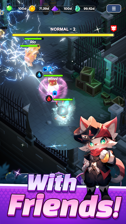 Tower Cat Battle: Idle Cat RPG Zrzut ekranu 3