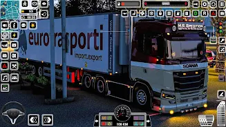 Euro Truck Driving Games 3D Ekran Görüntüsü 1