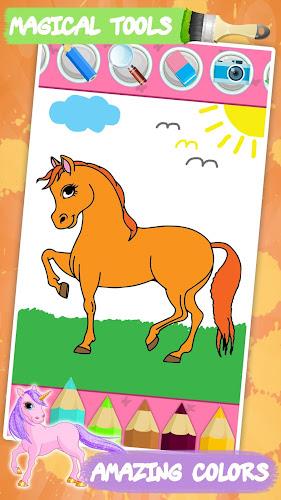 Unicorn Kids Coloring Book 螢幕截圖 2