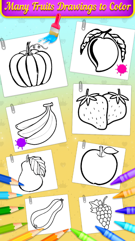 Fruits Coloring Book & Drawing应用截图第1张