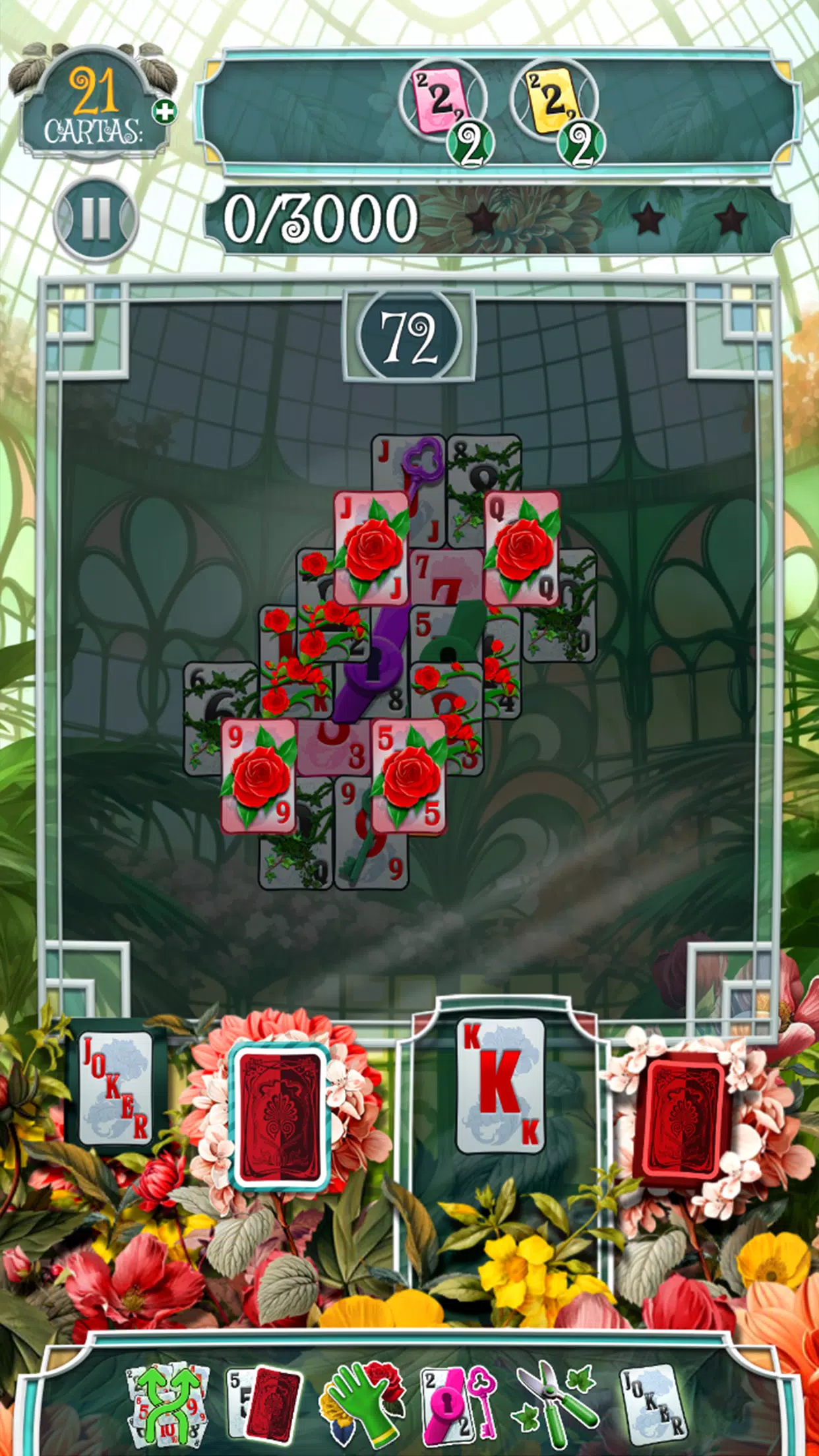 Greenhouse Solitaire TriPeaks Ekran Görüntüsü 3