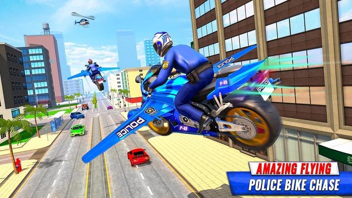 Flying Police Bike Games スクリーンショット 1