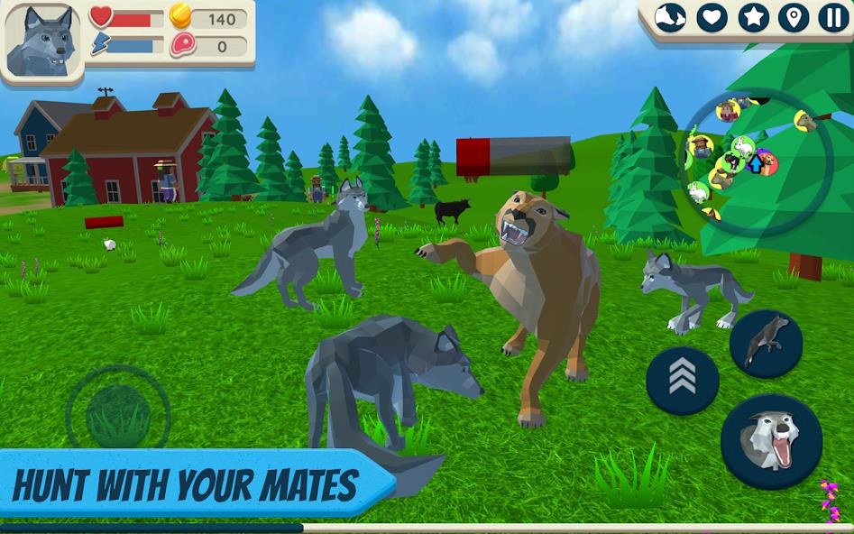 Wolf Simulator: Wild Animals 3 Mod ဖန်သားပြင်ဓာတ်ပုံ 0