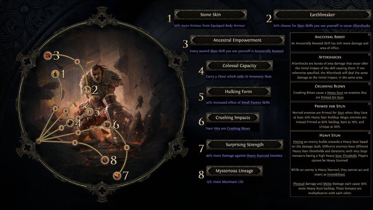 Titan Assendance Skilltree Poe2