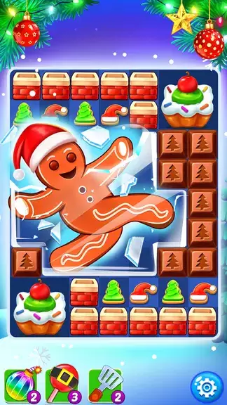 Christmas Cookie: Match 3 Game Tangkapan skrin 2