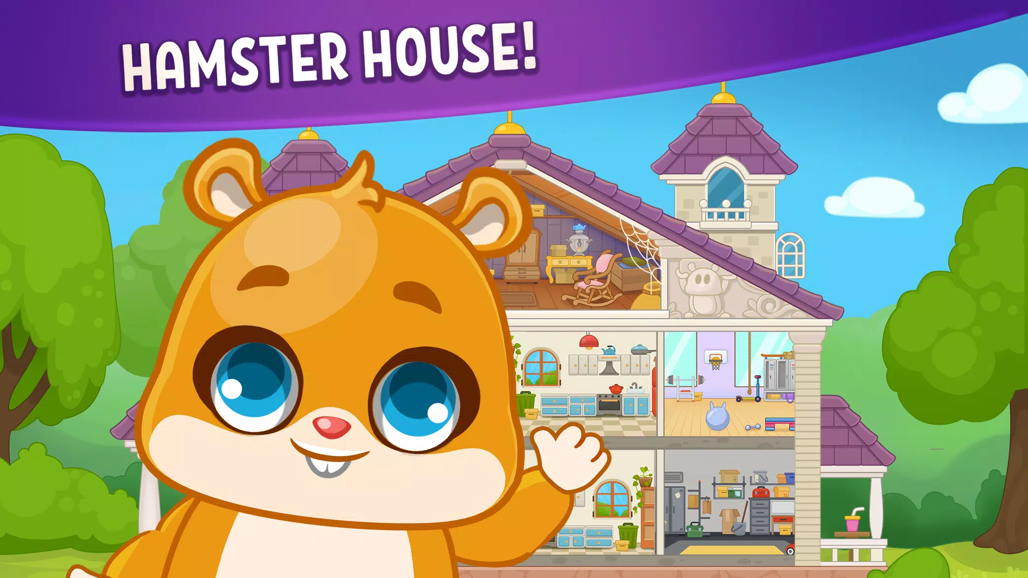 Hamster House: Kids Mini Games Ekran Görüntüsü 0