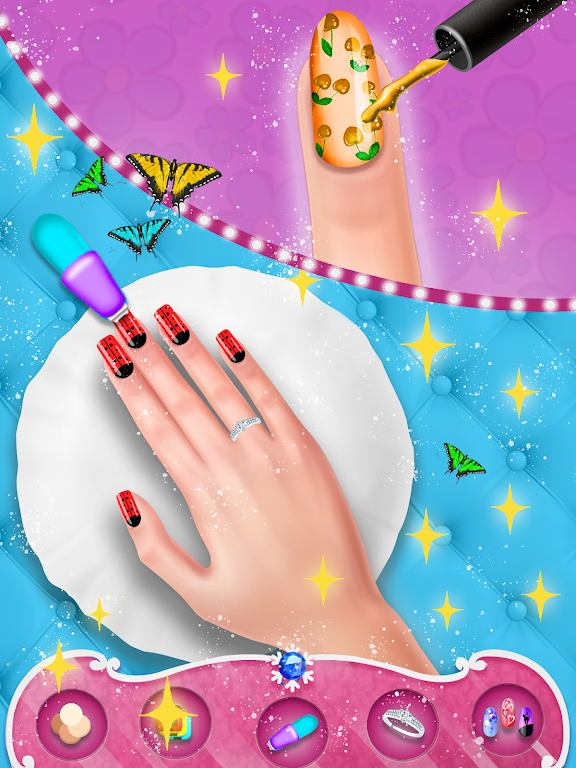 Fashion Nail Polish Salon Game Captura de pantalla 1