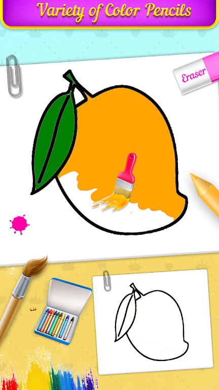 Fruits Coloring Book & Drawing应用截图第2张