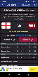 ENG vs WI Live Cricket Score Screenshot 0