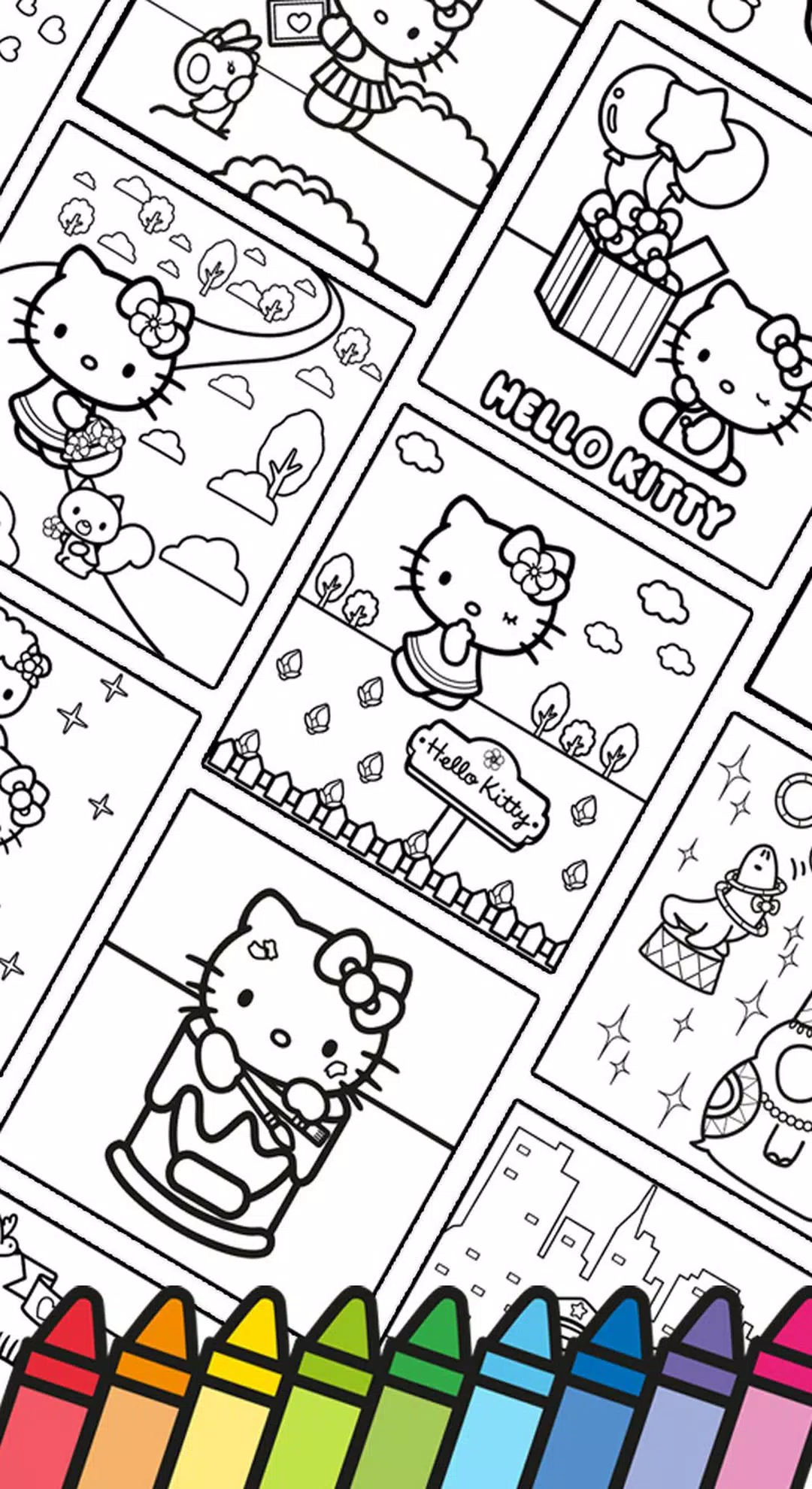 Hello Kitty: Libro Colorear Captura de pantalla 2