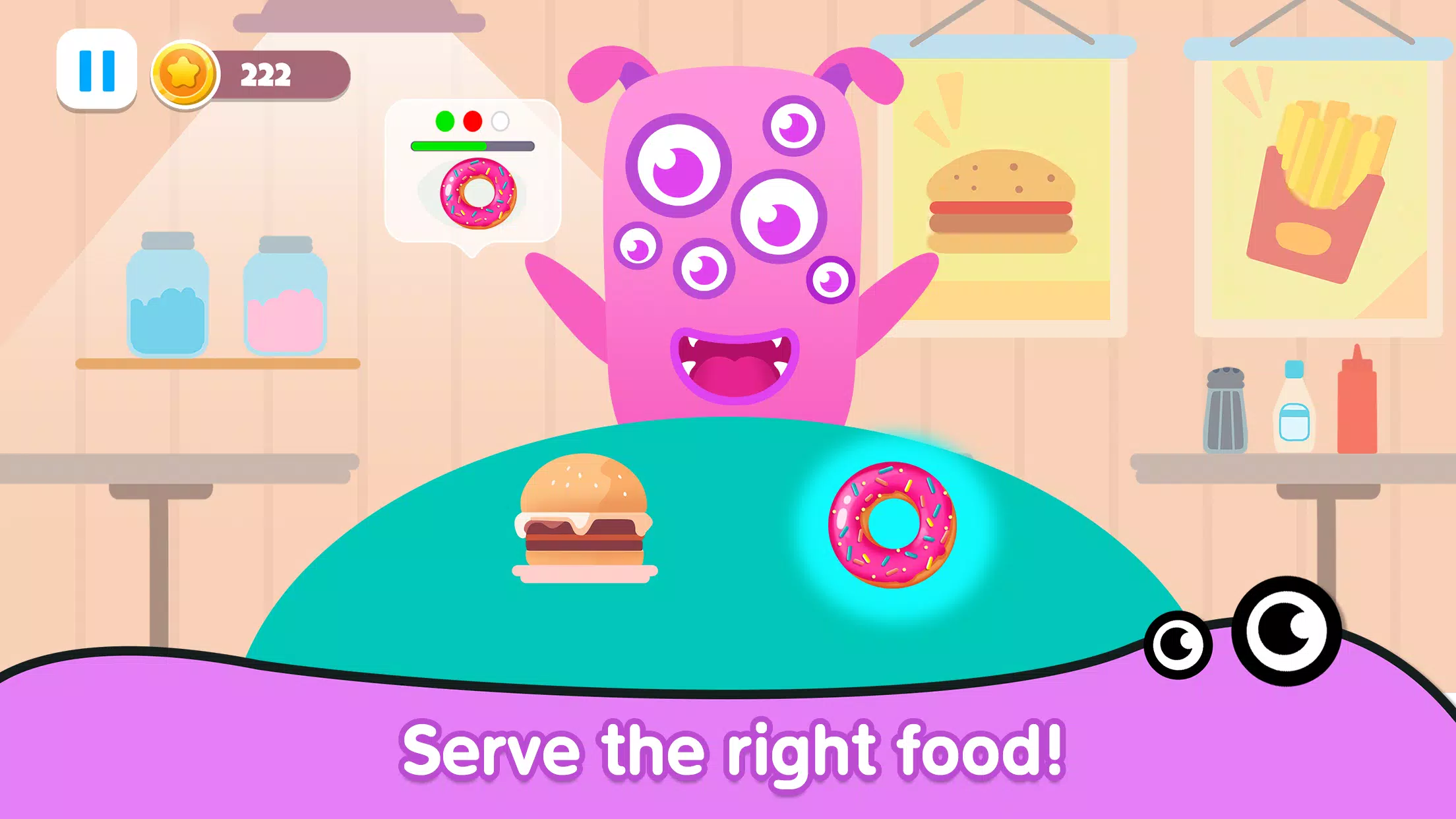 Kitchen monster games for kids 螢幕截圖 1