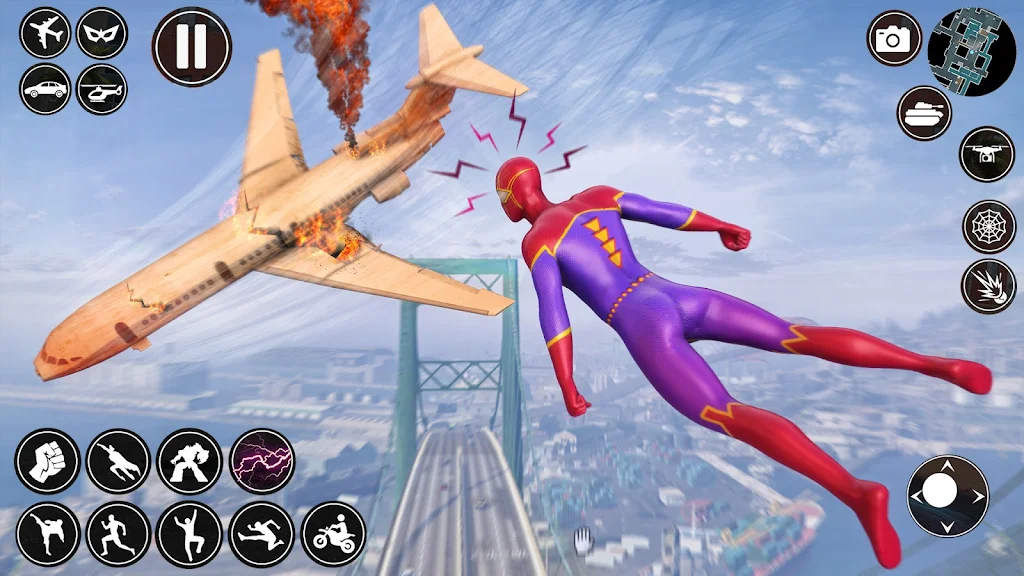 Spider Rope Man Superhero Game ภาพหน้าจอ 0