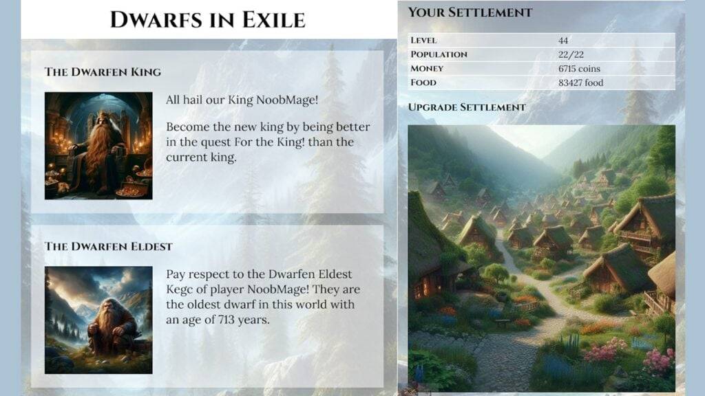 「亡命中のドワーフ：新しいテキストベースのマルチプレイヤーゲームリリース」