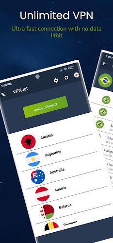 VPN.lat: Unlimited and Secure स्क्रीनशॉट 0