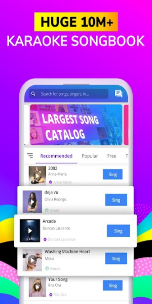 Smule：唱歌並錄製卡拉 OK 螢幕截圖 0