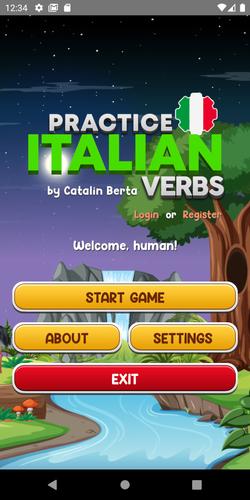 Learn Italian Verbs Game 스크린샷 1