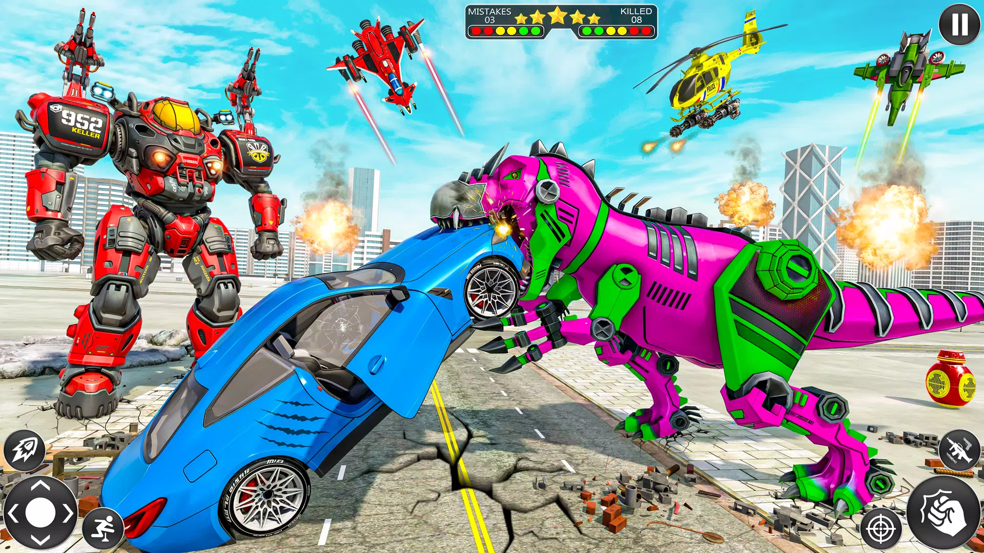 Dino Robot Car Schermafbeelding 3