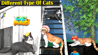 Cat and maid 3 :prank cat game स्क्रीनशॉट 0