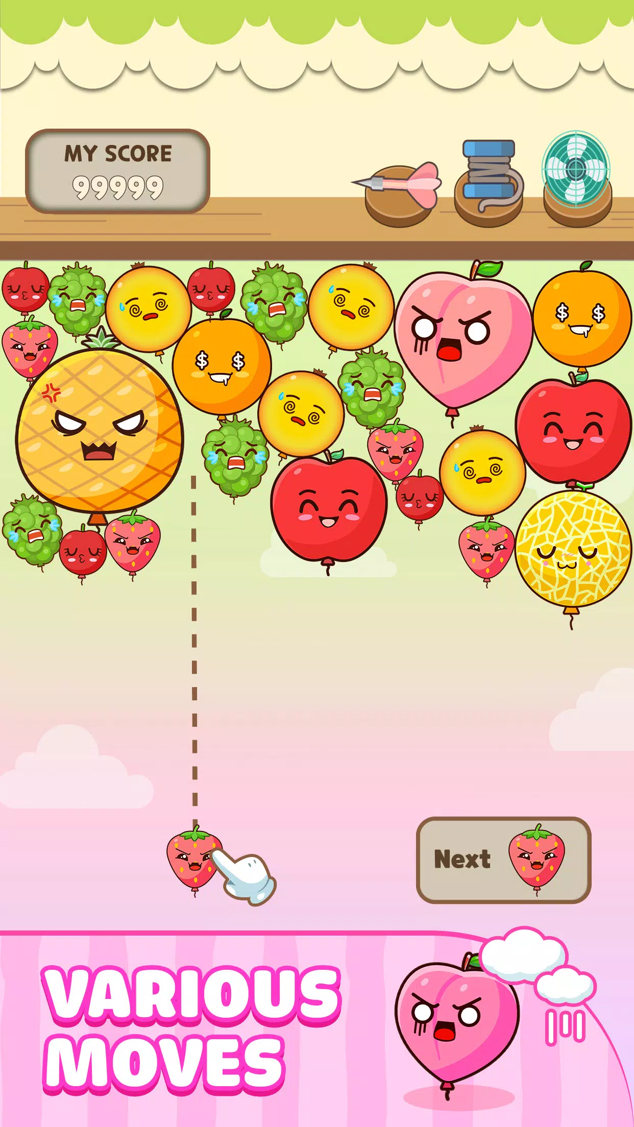 Melon Balloon: Fruit Merge Screenshot 1