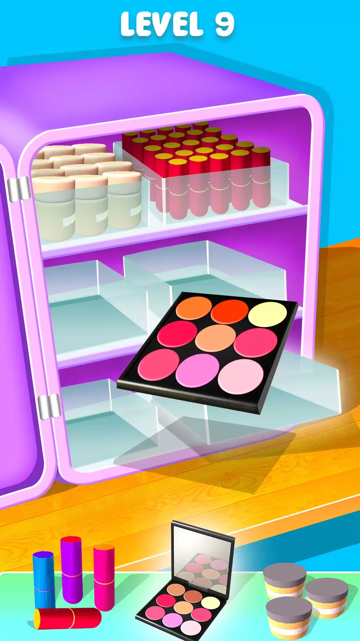 Fill the Makeup Organizer Game Ekran Görüntüsü 3