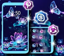 Neon Lotus Launcher Theme Ekran Görüntüsü 3