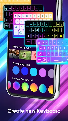 Neon LED Keyboard: RGB & Emoji Ảnh chụp màn hình 1