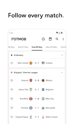 FotMob - Football Live Scores स्क्रीनशॉट 0