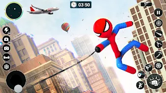 Flying Spider Rope Hero Games Скриншот 2