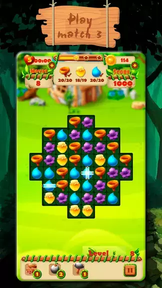 Fairy Forest - match 3 games Ảnh chụp màn hình 0