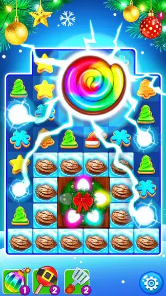 Schermata Christmas Cookie: Match 3 Game 1