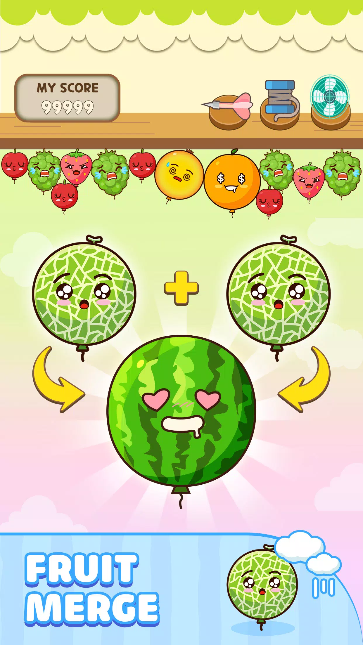 Melon Balloon: Fruit Merge 螢幕截圖 0